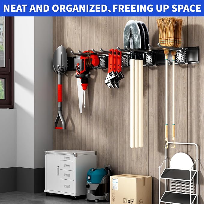 Garage Wall Organizer Wall Mount, 48inch Heavy Duty Garden Tool organizer - Image 5