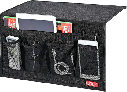 Zafit Linen 6 Pockets Bedside Caddy, Bedside Storage Organizer - Image 2