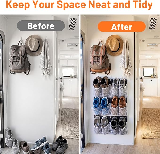RV Shoe Storage for Bedside - Image 4