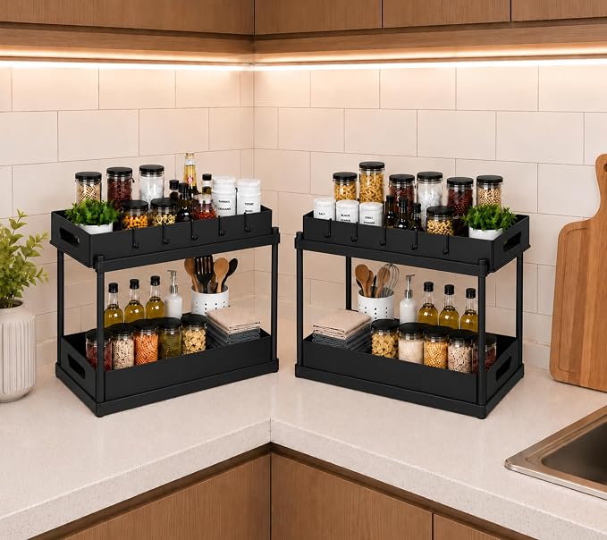 2 Pack Under Sink Organizer, Pull-Out Cabinet Storage Organizers by Unknown