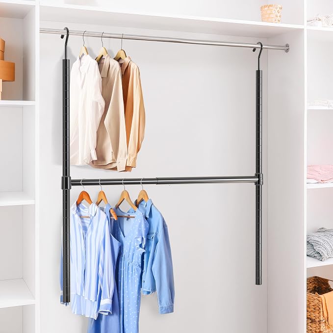 Simple Houseware Adjustable Closet Hanging Rod - Image 6
