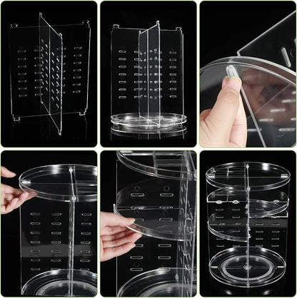 COYAHO 360 Rotating Makeup Organizer, Spinning Countertop, Cosmetic Holder Shelf - Image 6