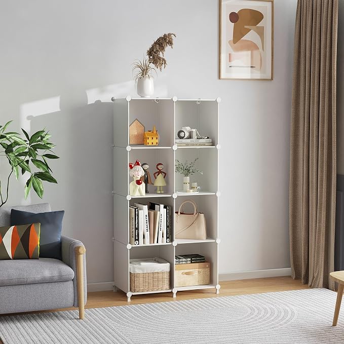 AWTATOS 8 Cube Storage Organizer, Closet Organizer Storage Shelf, Bookcase - Image 2