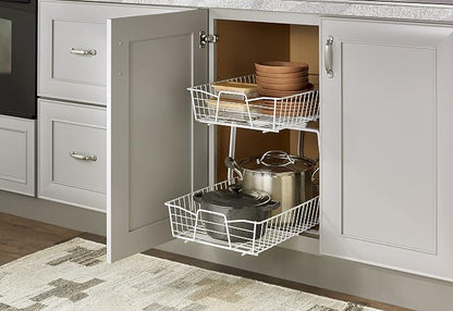 ClosetMaid 14 in. Pull Out Cabinet Organizer, 2 Tier, Heavy Duty, Slide Out - Image 2