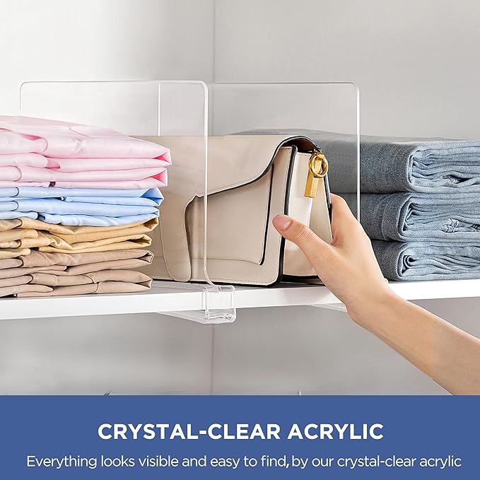 16 Pack 12 Inches Clear Shelf Dividers - Image 4