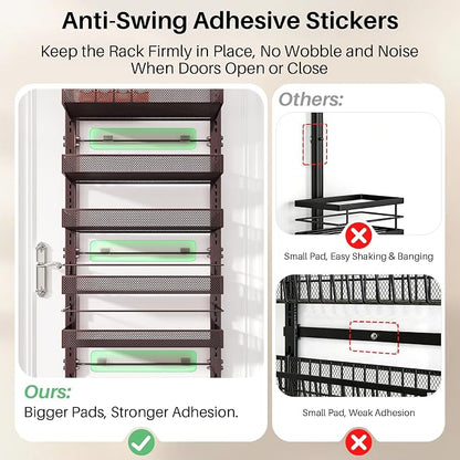 SNTD 8 Tiers Over the Door Organizer, Bronze | Pantry Door Organizers and - Image 6