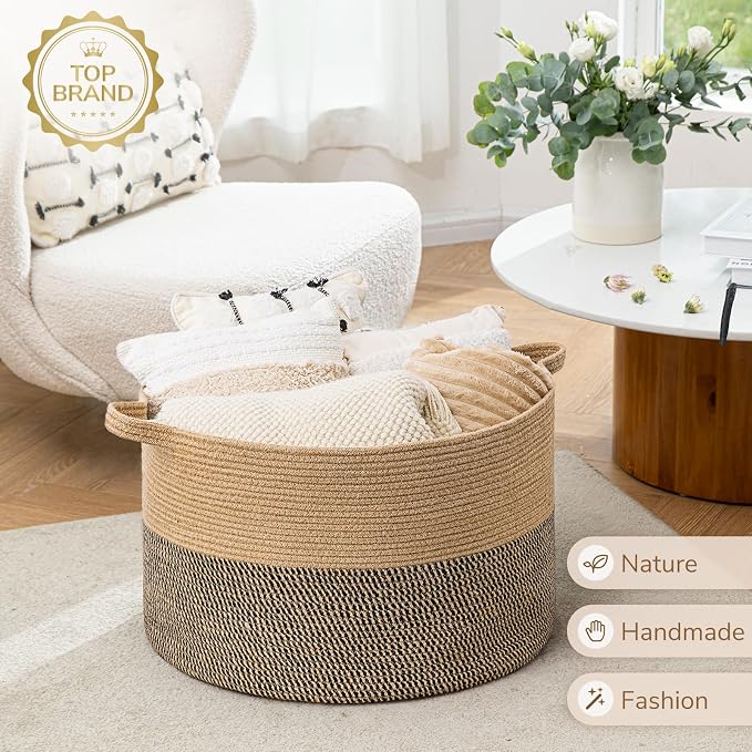INDRESSME Extra Large Woven Baskets - Image 7