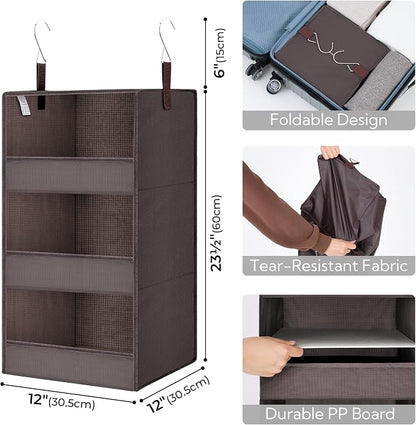 GRANNY SAYS 3-Shelf Closet Organizers and Storage, Foldable Hanging Closet - Image 3