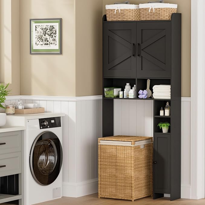 Homhedy Wooden Over The Toilet Storage Cabinet - Image 7