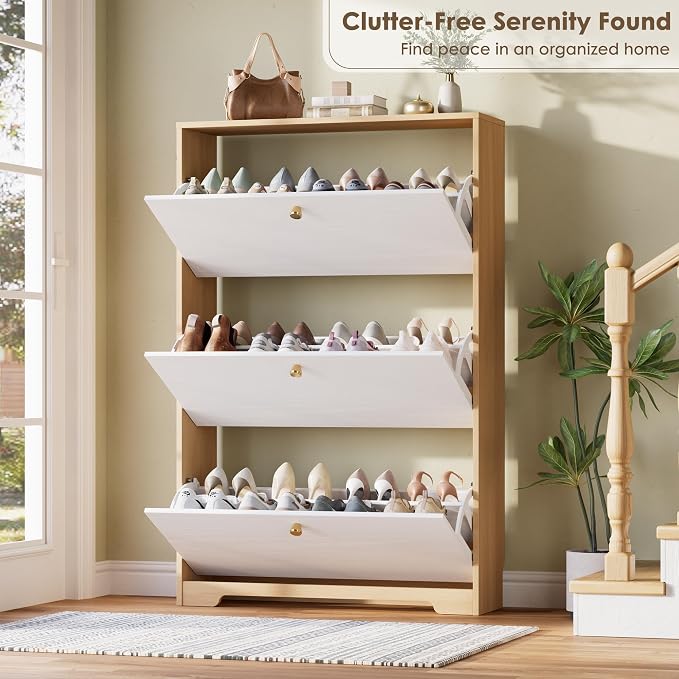 Nicetree Shoe Storage Cabinet for Entryway, Modern Shoe Cabinet, Freestanding - Image 5
