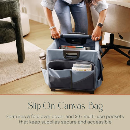 Mobile Utility Cart with Storage Organizer Bag, Rolling Cart - Image 4