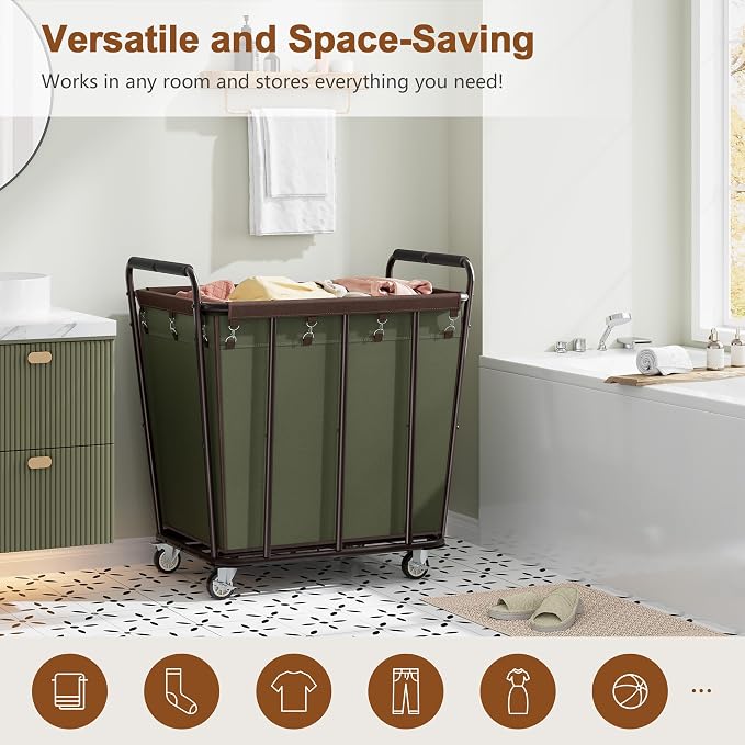 Hoctieon Large Laundry Cart - Image 8