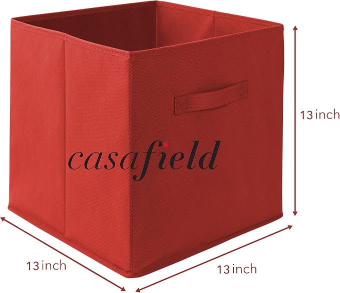 Casafield Set of 6 Collapsible Fabric Cube Storage Bins, Cubby Organizers & More - Image 7