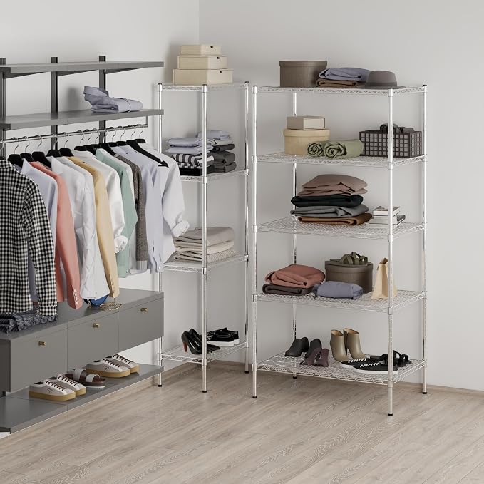24" Deep x 36" Wide x 74" Height Wire Shelving Kit | 5-Tier | NSF Commercial - Image 7