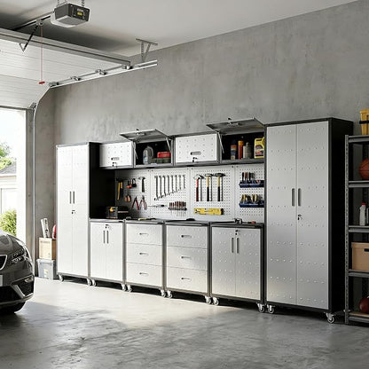 10-Piece Heavy Duty Steel Garage Cabinet System | All-in-One Modular Garage by VIYET