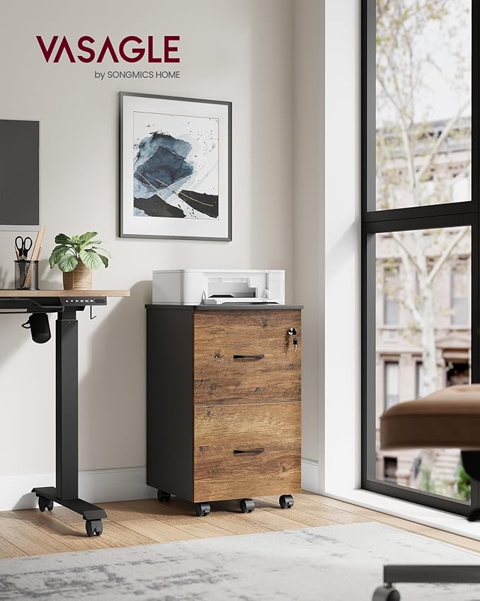 VASAGLE 2-Drawer File Cabinet, Locking Filing Cabinet - Image 2