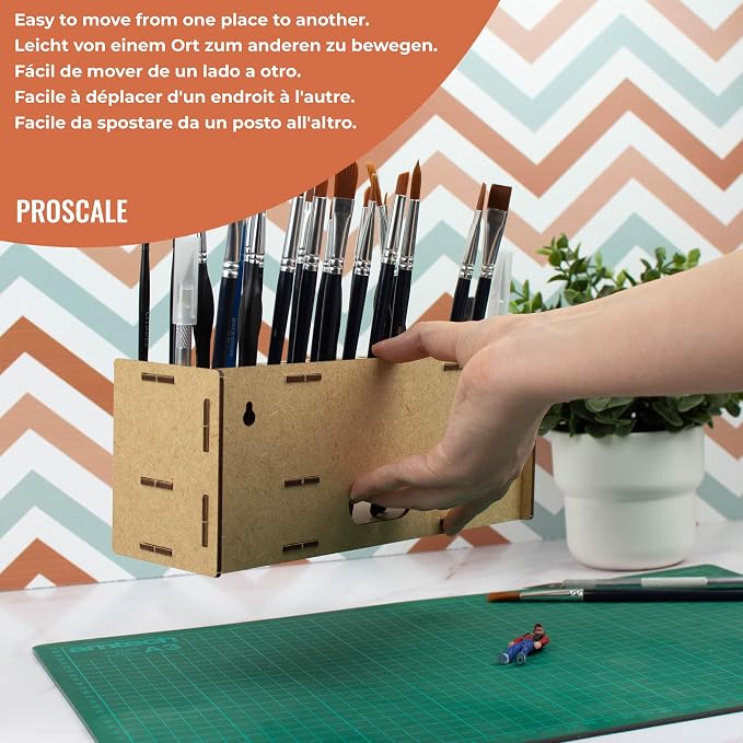 Paint Brush holder. Large Capacity Paint brush organizer and Art Supply - Image 4