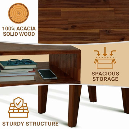 Acacia Serena Nightstand/End Table Solid Wood Bed Side Table - Image 3