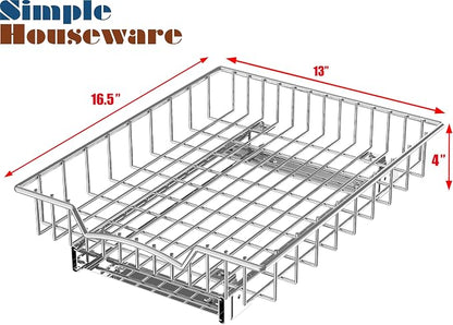 Simple Houseware Under Cabinet Pull Out Sliding Shelf Drawer, 17Dx13W | - Image 2