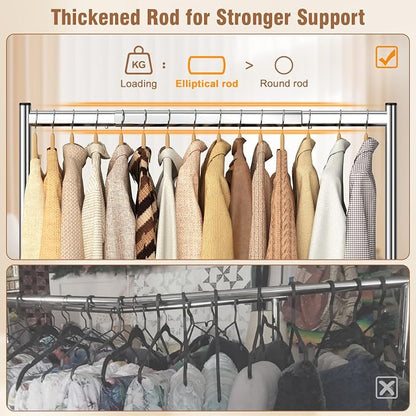 EAGMAK Heavy Duty Clothes Rack Load 420 LBS, Rolling Garment Rack - Image 3