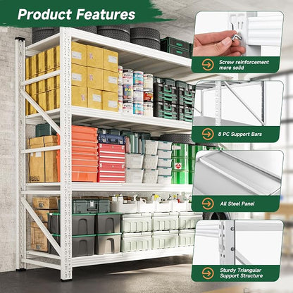 Letaya 6000LBS Storage Shelves Heavy Duty, 4 Tier Adjustable Utility Rack Shelf - Image 5
