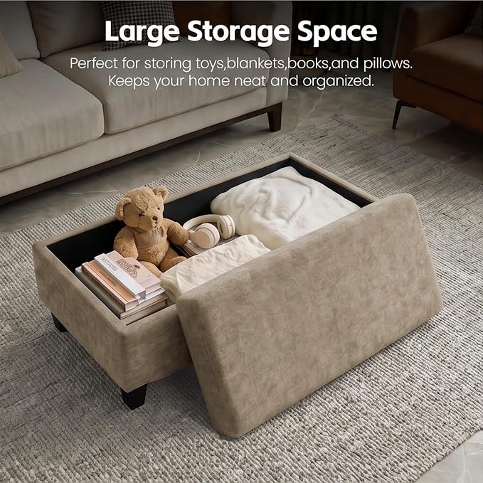 GENTEACO 45" Storage Ottoman Bench - Image 3