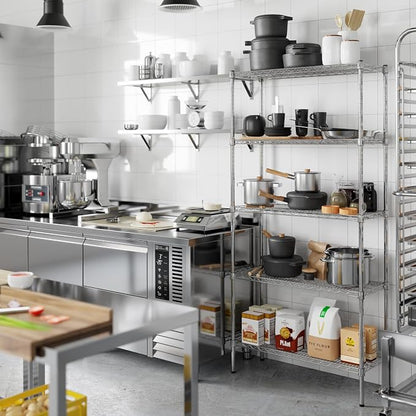 14" Deep x 36" Wide x 74" Height Wire Shelving Kit | 5-Tier | NSF Commercial - Image 6