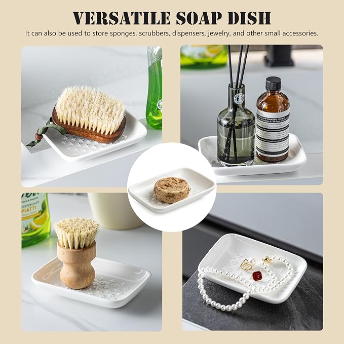 Gomakren Soap Dish, Shower Soap Holder, Christmas Ceramic Soap Dishes - Image 7