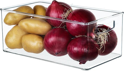 Hudgan 2 Pack Straight Sides Stackable Pantry Organizer Bins by HUDGAN