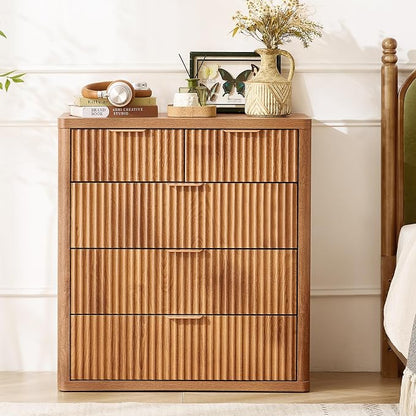 LEYAOYAO Fluted 5 Drawers Dresser - Image 5