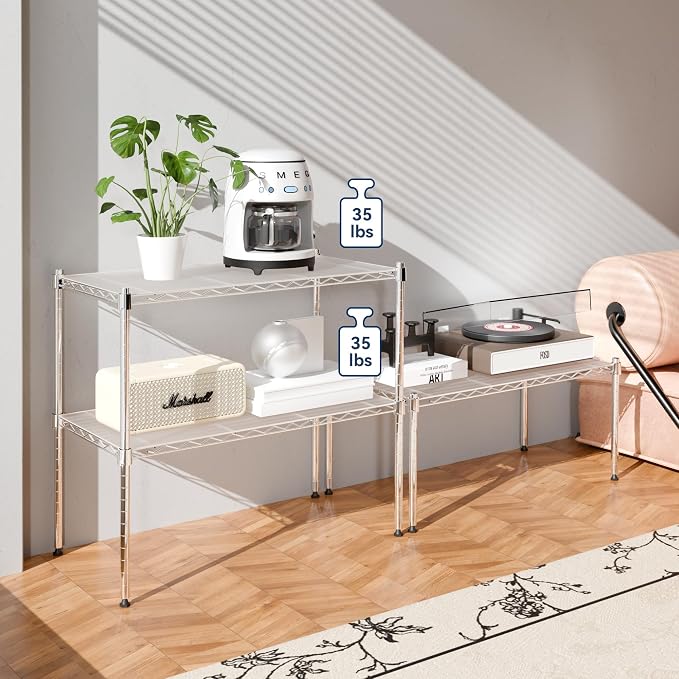 Whitmor 1 Tier Supreme Stacking Shelving Unit, Wire Metal Home Storage Organizer - Image 5