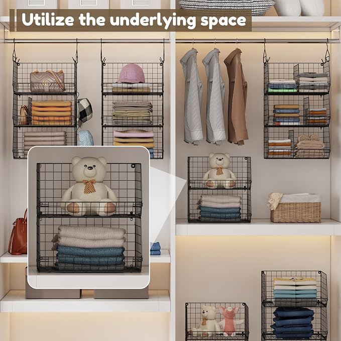 4 Tier Hanging Closet Organizer - Image 8