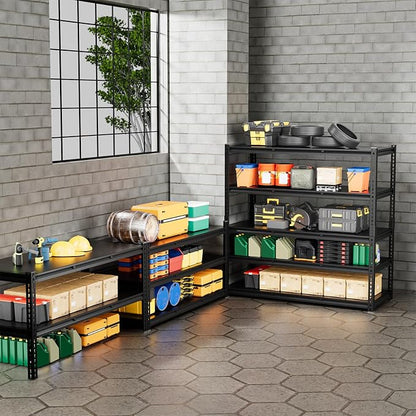 5 Tier 60”D X 24”W X 78”H Garage Shelves Heavy Duty 3000LBS Adjustable Metal - Image 2