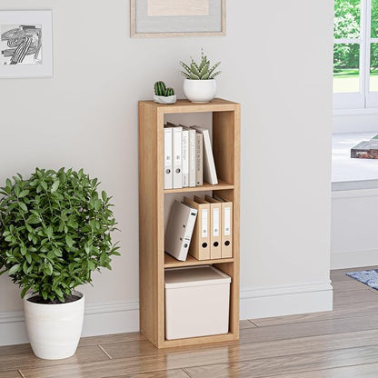 Cube Storage Organizer Bookcase, 3 Tier Decorative 11 inch Open Back Cubical - Image 2