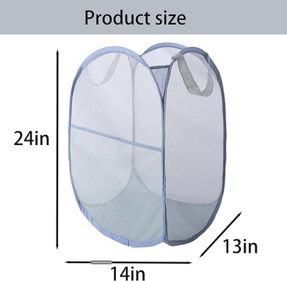 Foldable Mesh Popup Laundry Hamper, Laundry Basket Easy to Open and Fold - Image 5