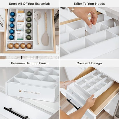 KitchenEdge Tea Bag and Coffee Pod Kitchen Drawer Organizer, Expandable 9.7 to - Image 3