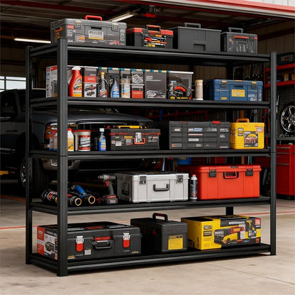 72'' Garage Storage Shelves, 5-Tier Shelving Unit, Metal Shelving Capable of - Image 2