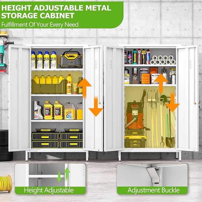 PAOFIN 47" Metal Storage Locker, Lockable Employees Metal Locker - Image 5