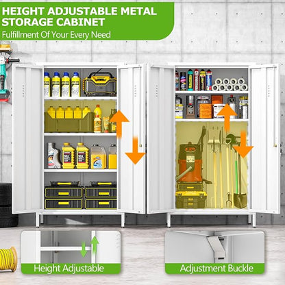 PAOFIN 47" Metal Storage Locker, Lockable Employees Metal Locker - Image 5