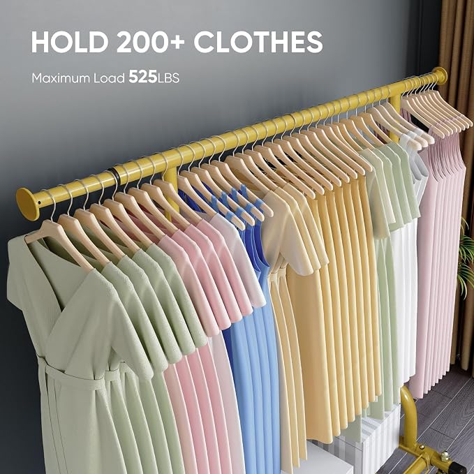 HOKEEPER Clothing Rack Gold Clothes Rack Heavy Duty Garment Rack - Image 2