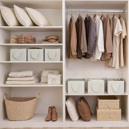 StorageWorks Storage Baskets for Shelves, Foldable Fabric Closet Storage Bins - Image 3