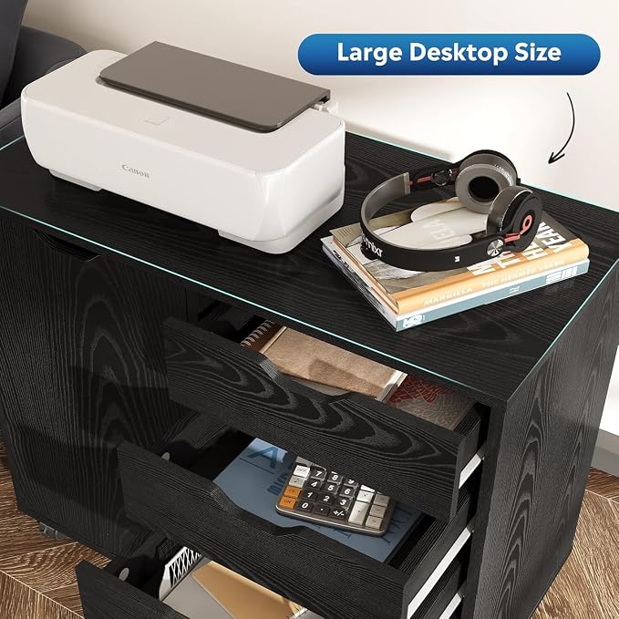 5-Drawer Wood Drawer Cabinet, Office Storage Cabinet - Image 5