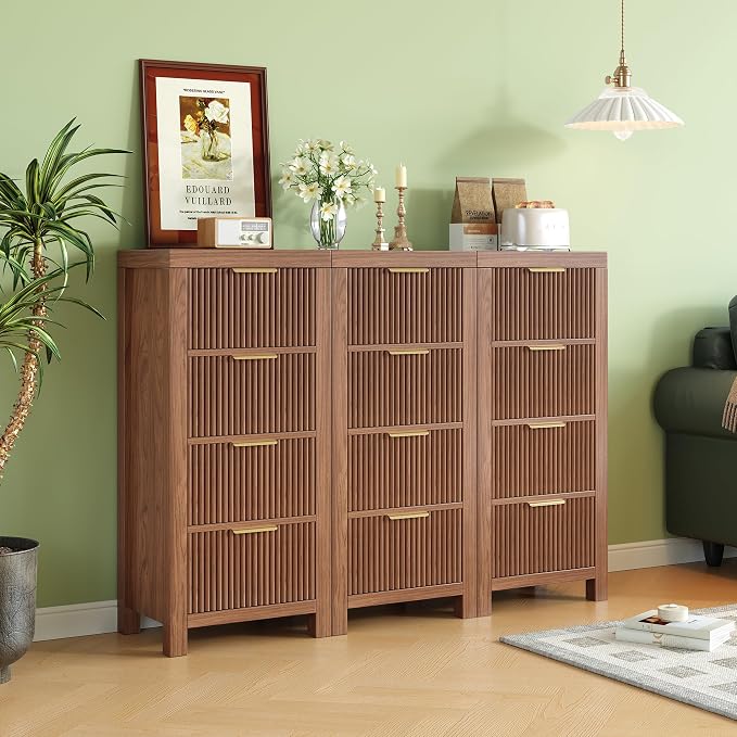 Mid-Century Modern Tall Wooden Dresser by LSKTGA