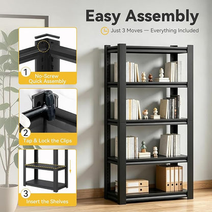 SAWJEC 5-Tier Metal Shelving, Versatile Shelf - Image 8