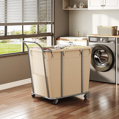 CHOEZON Laundry Sorter, 313L Large Laundry Basket, Rolling Hamper, Minimalist - Image 2