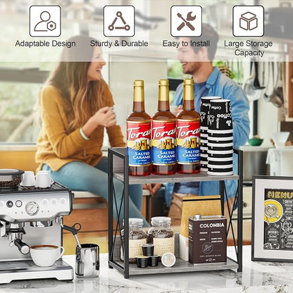 Giikin Coffee Bar Accessories, 2 Tier Spice Rack - Image 7