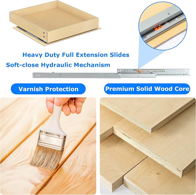 WelFurGeer Soft Close Pull Out Cabinet Organizer, Space-Saving Cabinet Organizer - Image 5