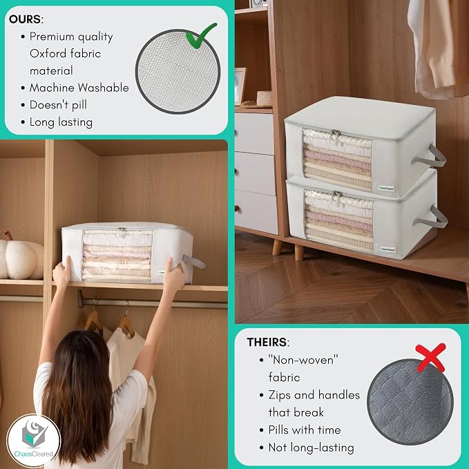 Clothing Storage Bags Clothes Organizer folding fabric bags - Image 4