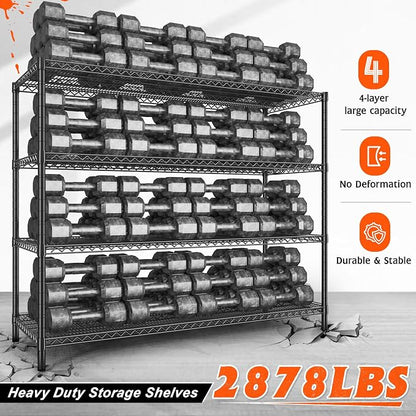 REIBII 60" W Storage Shelves 2878LBS Metal Shelving Unit - Image 6