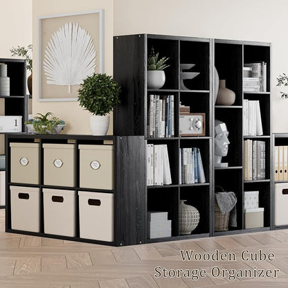Cube Storage Organizer Bookcase, Decorative 11 inch Open Back Cubical Shelf - Image 5
